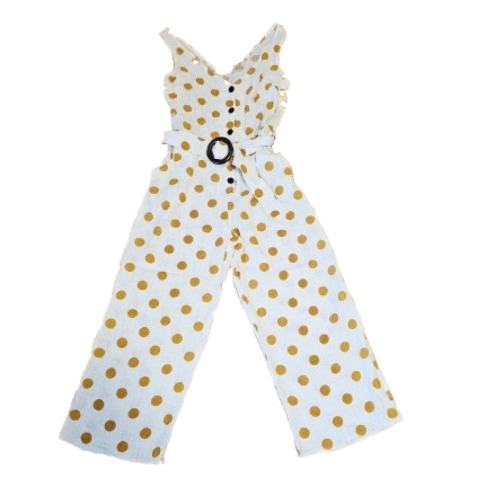 Monteau Polka Dot Jumpsuit with Belt Women's Size XS or Small, No size tag.